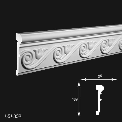 Listwa ścienna 1.51.350 13,9x3,6x200cm Europlast