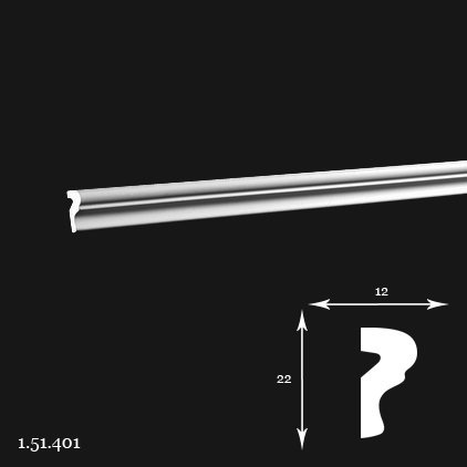 Listwa ścienna 1.51.401 2,2x1,2x200cm Europlast