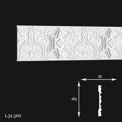Listwa ścienna 1.51.502 16,3x3,5x200cm Europlast
