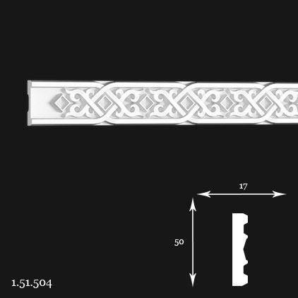 Listwa ścienna 1.51.504 5x1,7x204cm Europlast