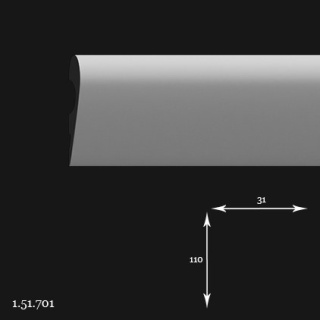 Listwa ścienna 1.51.701 11x3,1x200cm Europlast