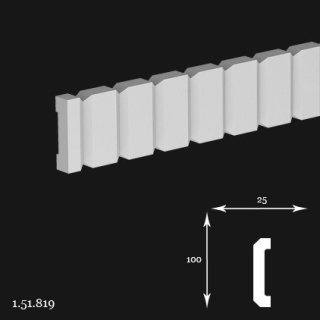 Listwa ścienna 1.51.819 10x2,5x200cm Europlast