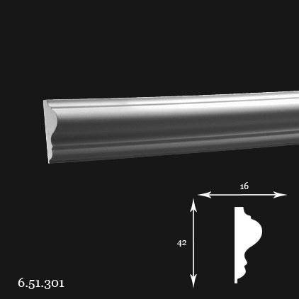 Listwa ścienna 6.51.301 4,2x1,6x200cm Europlast