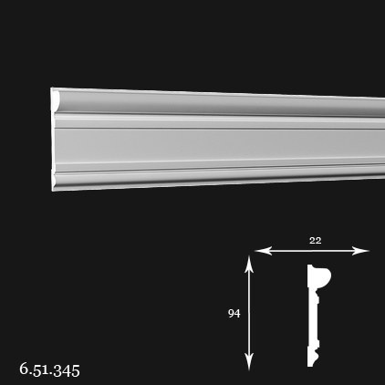 Listwa ścienna 6.51.345 9,4x2,2x200cm Europlast