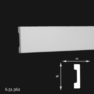 Listwa ścienna 6.51.362 4,6x1x200cm Europlast