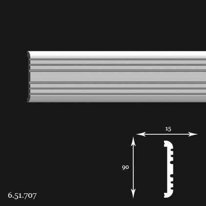 Listwa ścienna 6.51.707 9x1,5x200cm Europlast