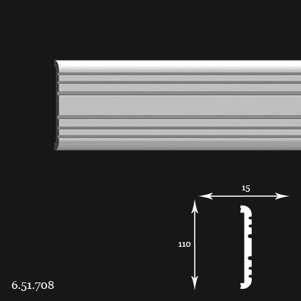 Listwa ścienna 6.51.708 11x1,5x200cm Europlast