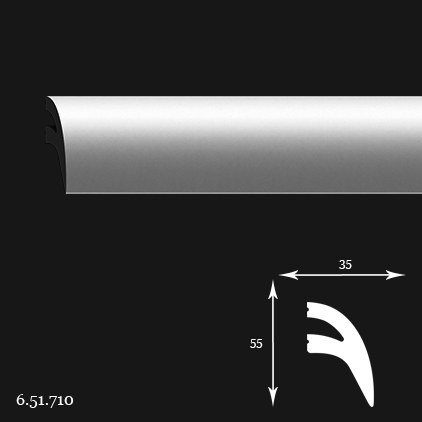 Listwa ścienna 6.51.710 5,5x3,5x200cm Europlast