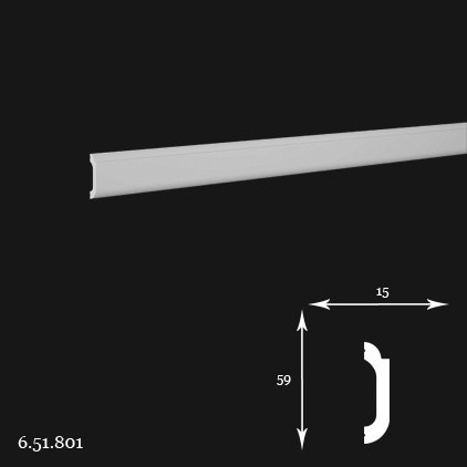 Listwa ścienna 6.51.801 5,9x1,5x200cm Europlast