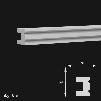 Listwa ścienna 6.51.816 4x3x200cm Europlast