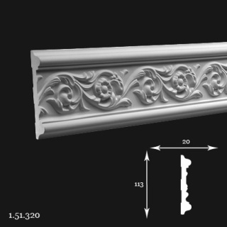 Listwa ścienna elastyczna 1.51.320F 11,3x2x200cm Europlast