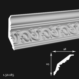 Listwa sufitowa 1.50.185 11,5x9,8x200cm Europlast