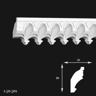 Listwa sufitowa 1.50.501 9,9x5,2x202cm Europlast