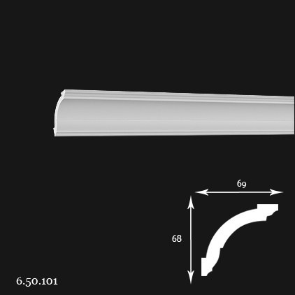Listwa sufitowa 6.50.101 6,8x6,9x200cm Europlast