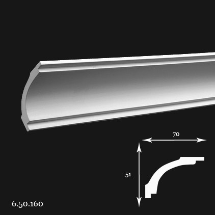Listwa sufitowa 6.50.160 5,1x7x200cm Europlast