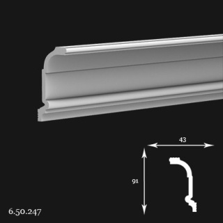 Listwa sufitowa 6.50.247 9,1x4,3x200cm Europlast