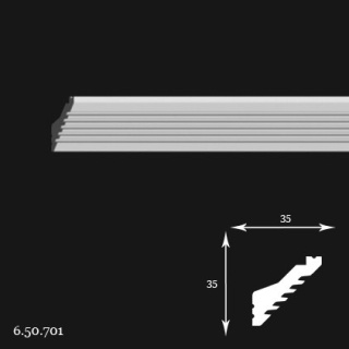 Listwa sufitowa 6.50.701 3,5x3,5x200cm Europlast