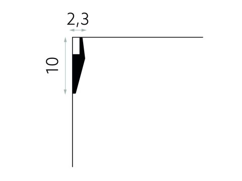 Listwa wielofunkcyjna MD016 10x2,3x200cm Mardom