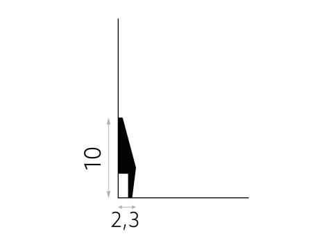 Listwa wielofunkcyjna MD016 10x2,3x200cm Mardom