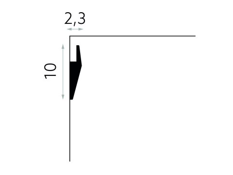 Listwa wielofunkcyjna MD016 10x2,3x200cm Mardom