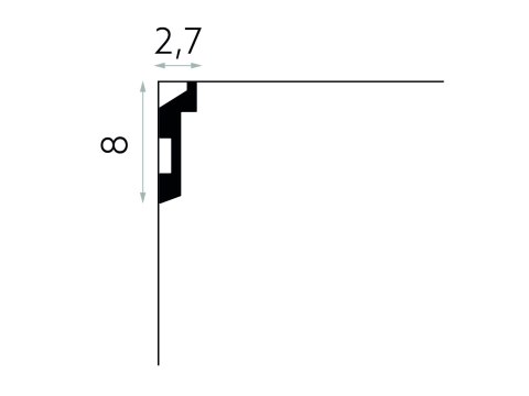 Listwa wielofunkcyjna MD024 8x2,7x200cm Mardom