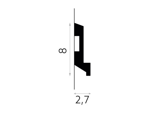Listwa wielofunkcyjna MD024 8x2,7x200cm Mardom