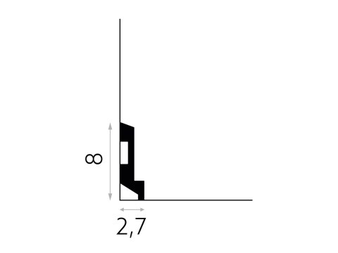 Listwa wielofunkcyjna MD024 8x2,7x200cm Mardom
