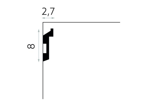 Listwa wielofunkcyjna MD024 8x2,7x200cm Mardom