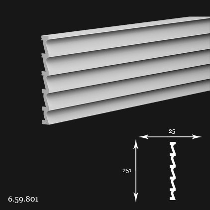 Panel dekoracyjny 6.59.801 2,5x25,1x200cm Europlast