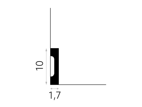 Listwa przypodłogowa MD009 10x1,7x200cm Mardom