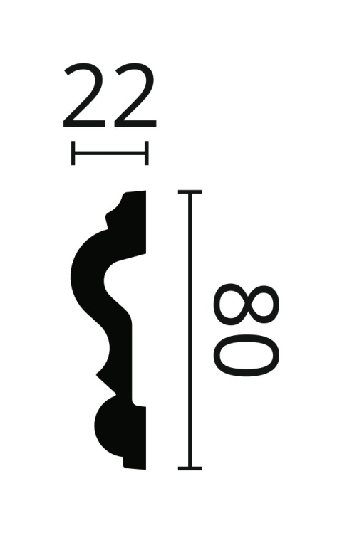 Listwa ścienna elastyczna Z13 FLEX 8x2,2x200cm Noël & Marquet
