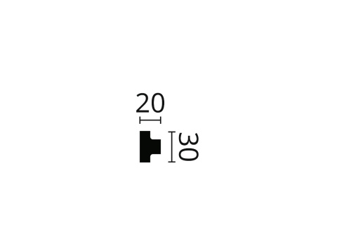 Listwa sufitowa T4 3x2x200cm Noël & Marquet