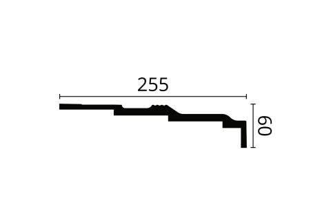 Listwa sufitowa gładka AD21 25,5x6x200cm Noël & Marquet