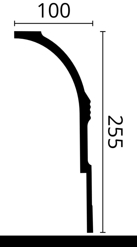 Listwa sufitowa gładka AD22 22,5x10x200cm Noël & Marquet
