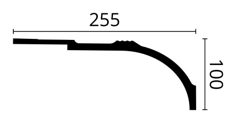 Listwa sufitowa gładka AD22 22,5x10x200cm Noël & Marquet