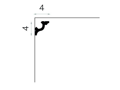 Listwa sufitowa gładka MD172 4x4x200cm Mardom