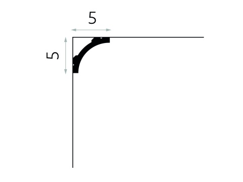 Listwa sufitowa gładka MD210 5x5x200cm Mardom