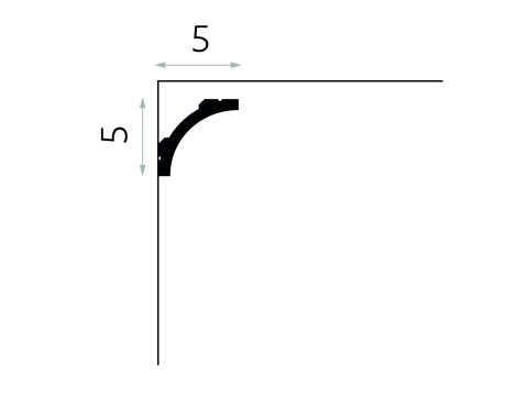Listwa sufitowa gładka MD210 5x5x200cm Mardom