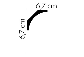 Listwa sufitowa gładka MDB001 6,7x6,7x200cm Mardom
