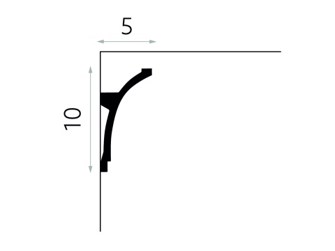 Listwa sufitowa gładka MDB100 10x5x200cm Mardom