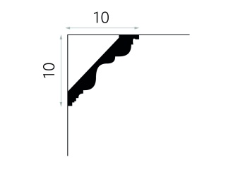 Listwa sufitowa gładka MDB108 10x10x200cm Mardom