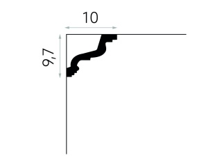 Listwa sufitowa gładka MDB118 9,7x10x200cm Mardom