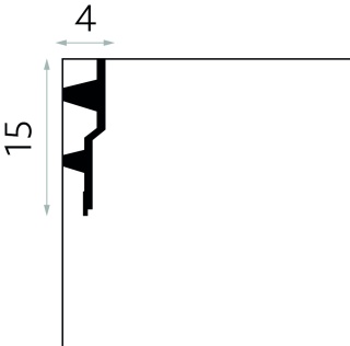 Listwa sufitowa gładka MDB150 15x4x200cm Mardom
