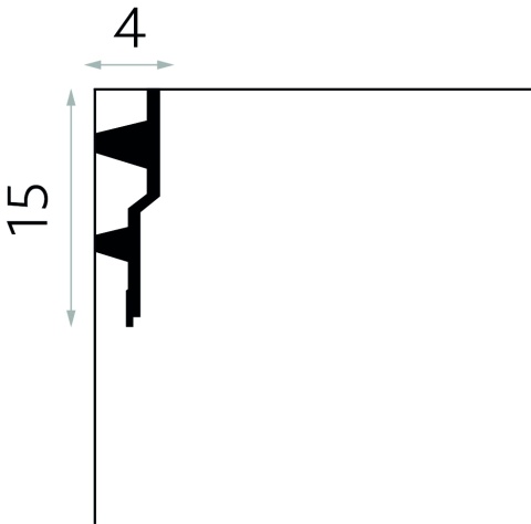 Listwa sufitowa gładka MDB150 15x4x200cm Mardom