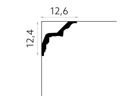 Listwa sufitowa gładka MDB169 12,4x12,6x200cm Mardom