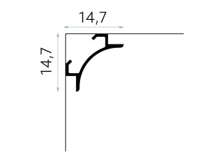 Listwa sufitowa gładka QL001 14,7x14,7x200cm Mardom
