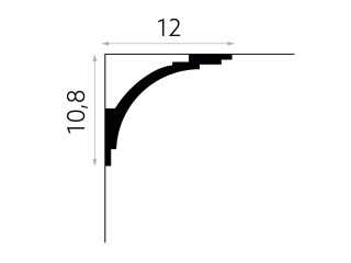 Listwa sufitowa/karniszowa MD105H 10,8x12x300cm Mardom