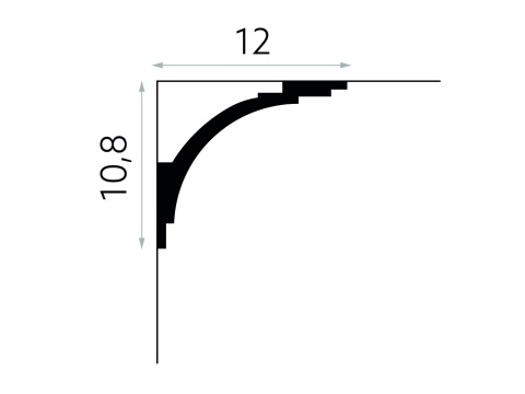 Listwa sufitowa/karniszowa MD105H 10,8x12x300cm Mardom