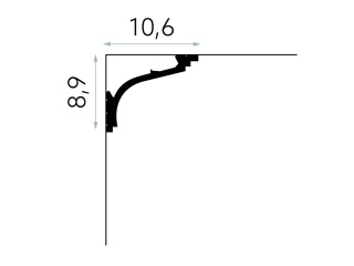 Listwa sufitowa/karniszowa MD110 8,9x10,6x200cm Mardom