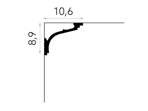 Listwa sufitowa/karniszowa MD110 8,9x10,6x200cm Mardom